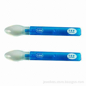 Mini silicone baby feeding spoon